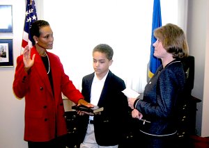 Naomi Earp Sworn in as EEOC Vice Chair by Chair Cari Dominguez