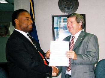 Left to Right: Charlotte District Director Reuben Daniels, Jr. and Randy Hart, Ryan's Vice Presiden