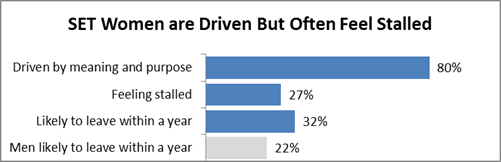 Figure 3: Set Women ar Driven but Often Feel Stalled