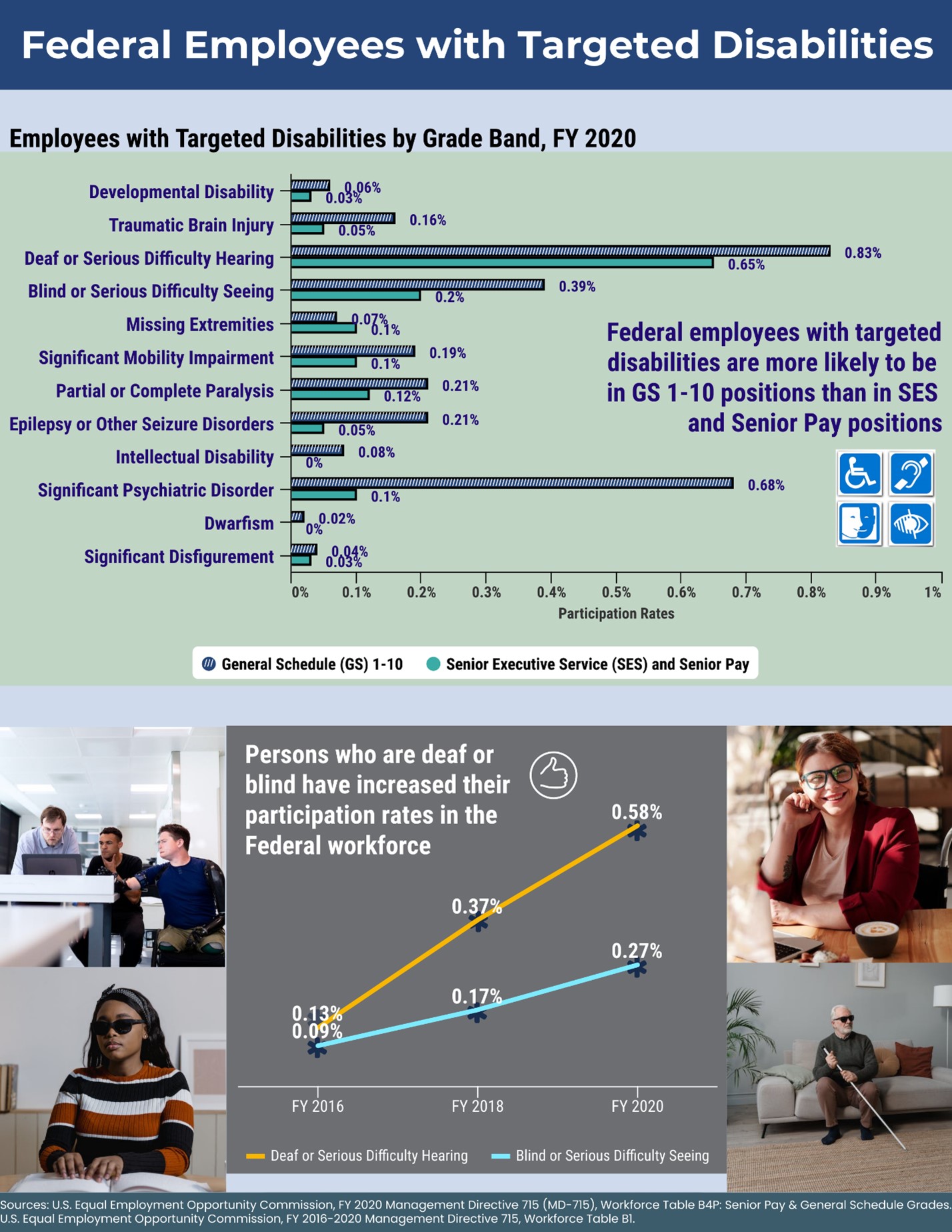 Infographic 2. Federal Employees with Targeted Disabilities. Link goes to text data.